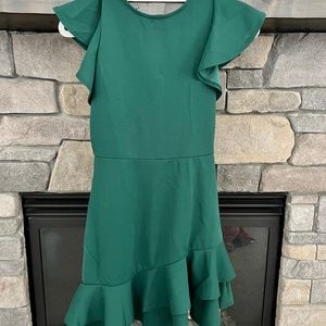 Green cocktail dress